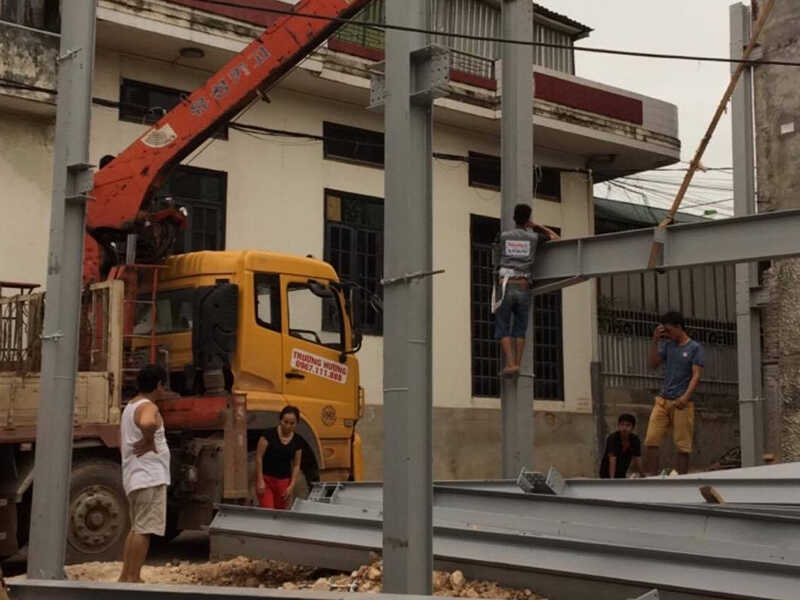 Linh Anh trực tiếp thi công lắp dựng kết cấu thép tại Lạng Sơn
