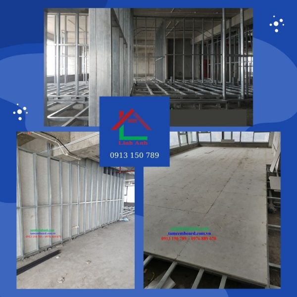 Tấm xi măng làm tường vách ngăn