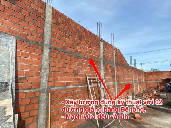 Giằng tường gạch đỏ