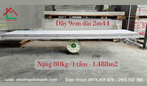Tấm bê tông nhẹ dài 2m44